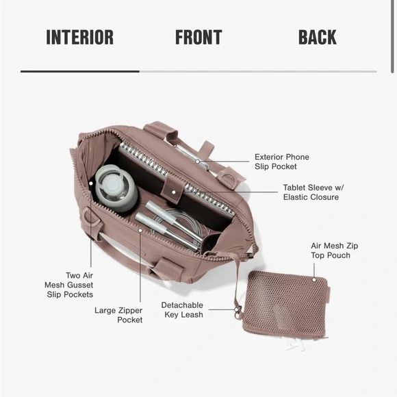 Dagne Dover Currant Landon Small Carryall  Tote Bag - Picture 8 of 10